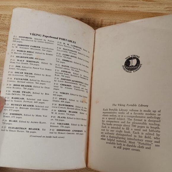 The Portable Steinbeck by John Steinbeck Paperback Book Viking Press P2 Vtg 1970 - Picture 6 of 12